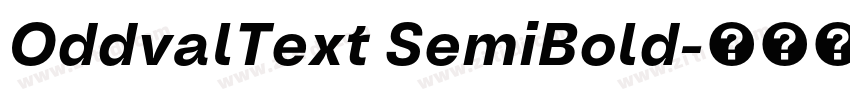 OddvalText SemiBold字体转换